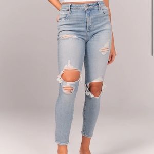 Abercrombie High rise super skinny ankle jeans